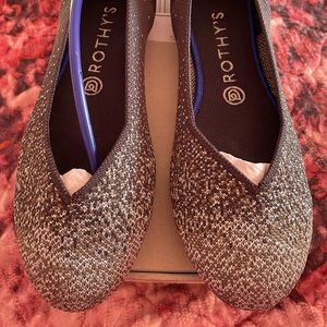 Rothy’s Smoke Metallic flats EUC 9